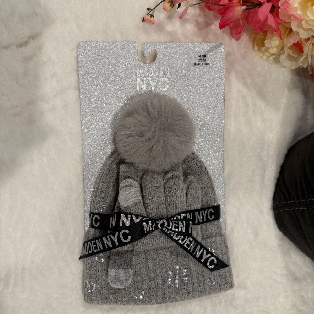 3 x 20$ Gray Knit Winter Gloves for Cold Weather